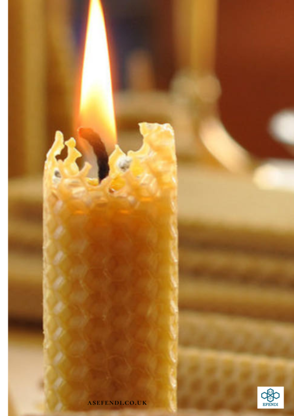 8x HANDMADE 100% pure beeswax pillar candels in BOX, Eco-friendly (22cm/2,5cm) - Image 4
