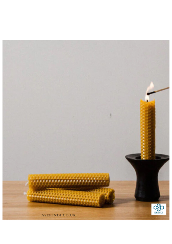 8x HANDMADE 100% pure beeswax pillar candels in BOX, Eco-friendly (22cm/2,5cm) - Image 5