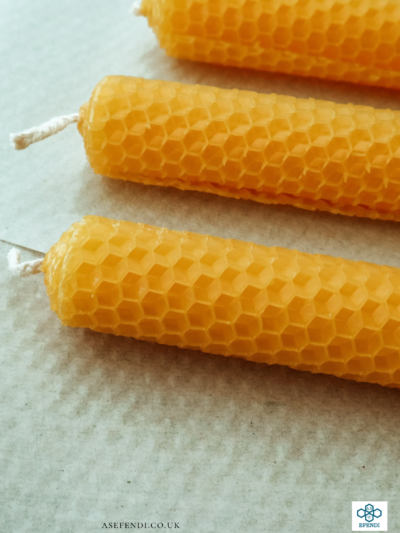 8x HANDMADE 100% pure beeswax pillar candels in BOX, Eco-friendly (22cm/2,5cm)